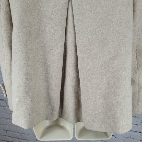 Zara Woman Tan Gold Buckle Full Zip Hooded Pockets Lined Jacket Size Small S - Picture 11 of 15